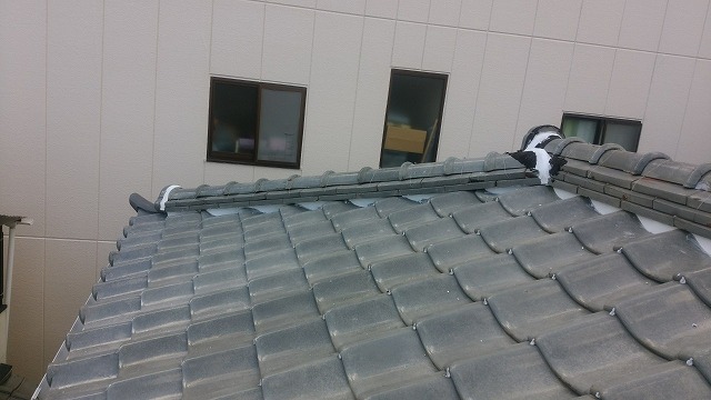 漆喰工事後　寄棟